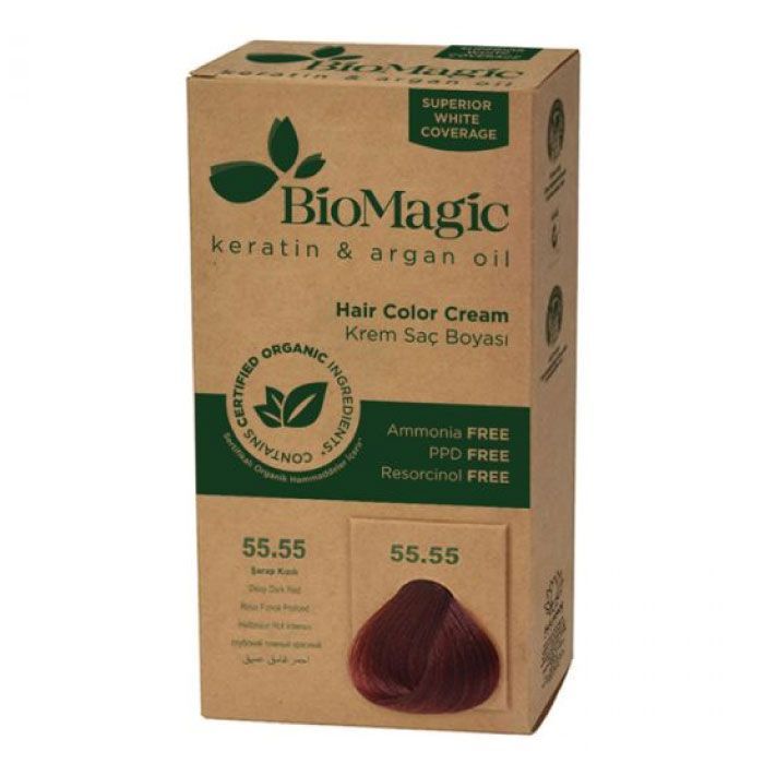 HAARFÄRBE TIEF DUNKELROT (55,55) 250 g – BIOMAGIC