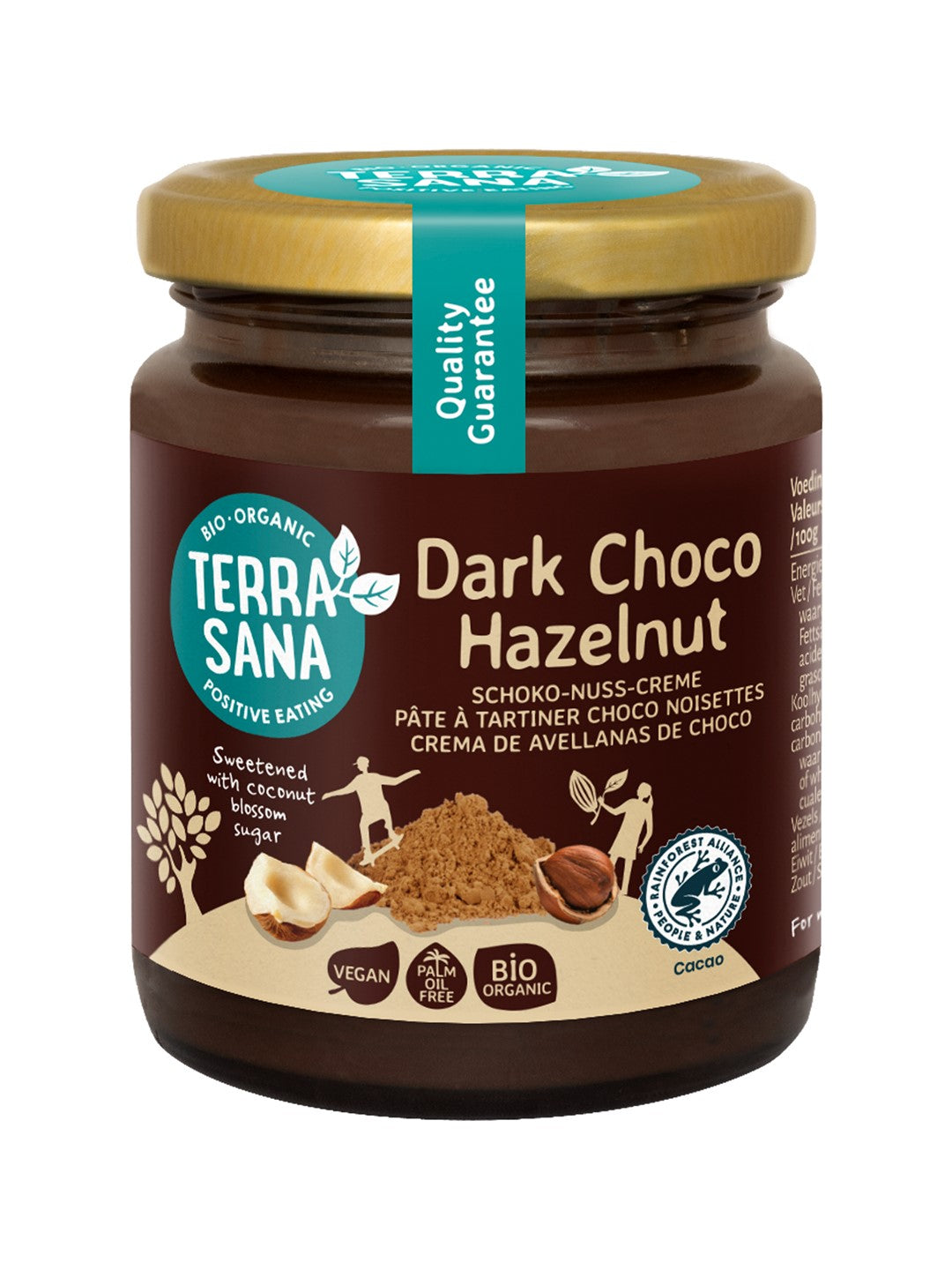 HASELNUSSCREME STARKER KAKAO BIO 250 g - TERRASANA
