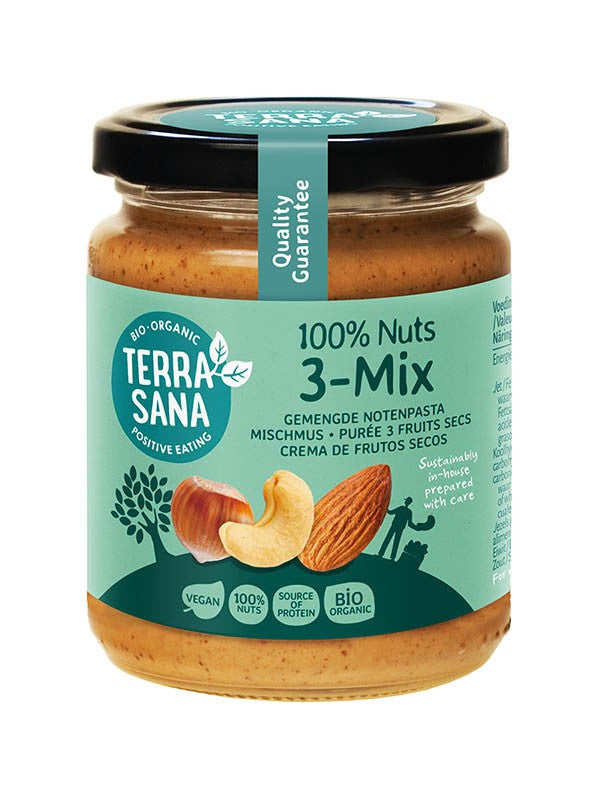 NUSSCREME-MISCHUNG (3 NÜSSE) BIO 250 g - TERRASANA