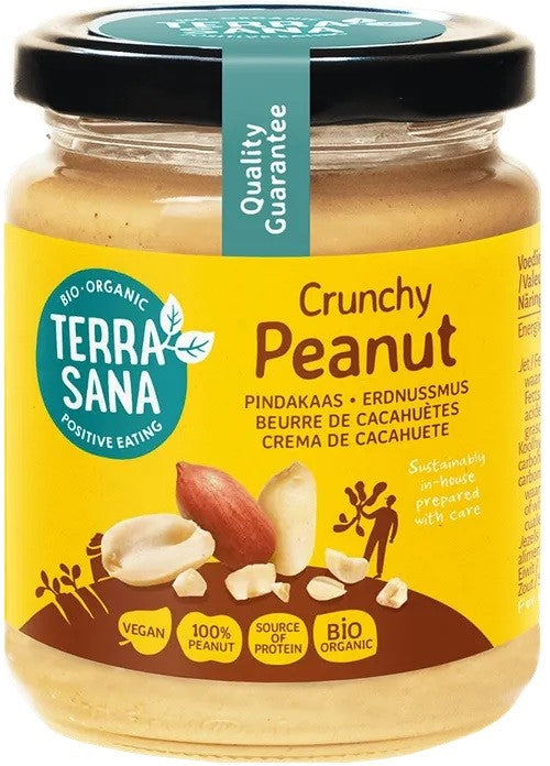 ERDNUSSCREME MIT BIO-ERDNUSSSTÜCKEN 250 g - TERRASANA