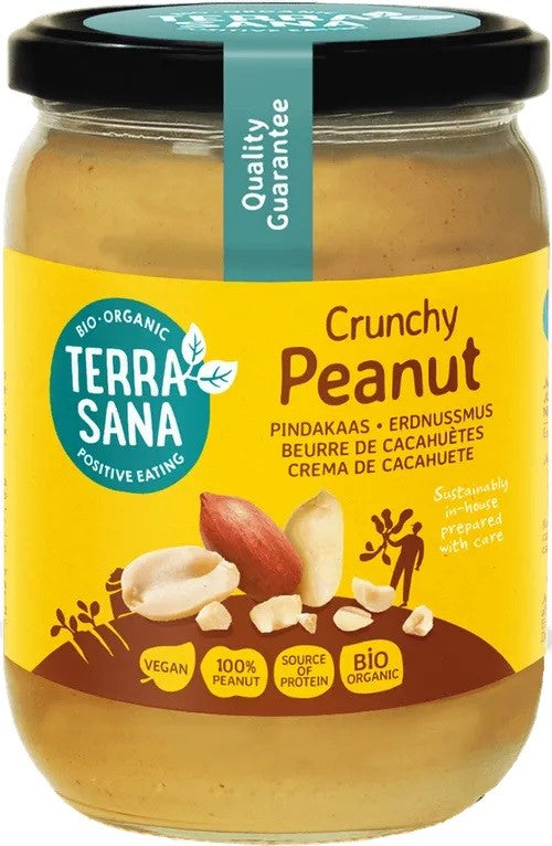 CREME AUS GERÖSTETEN ERDNÜSSEN CRUNCHY BIO 500 g - TERRASANA