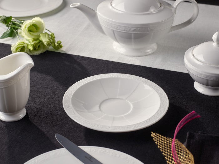 VILLEROY & BOCH Frühstückstasse Untertasse White Pear 18 cm