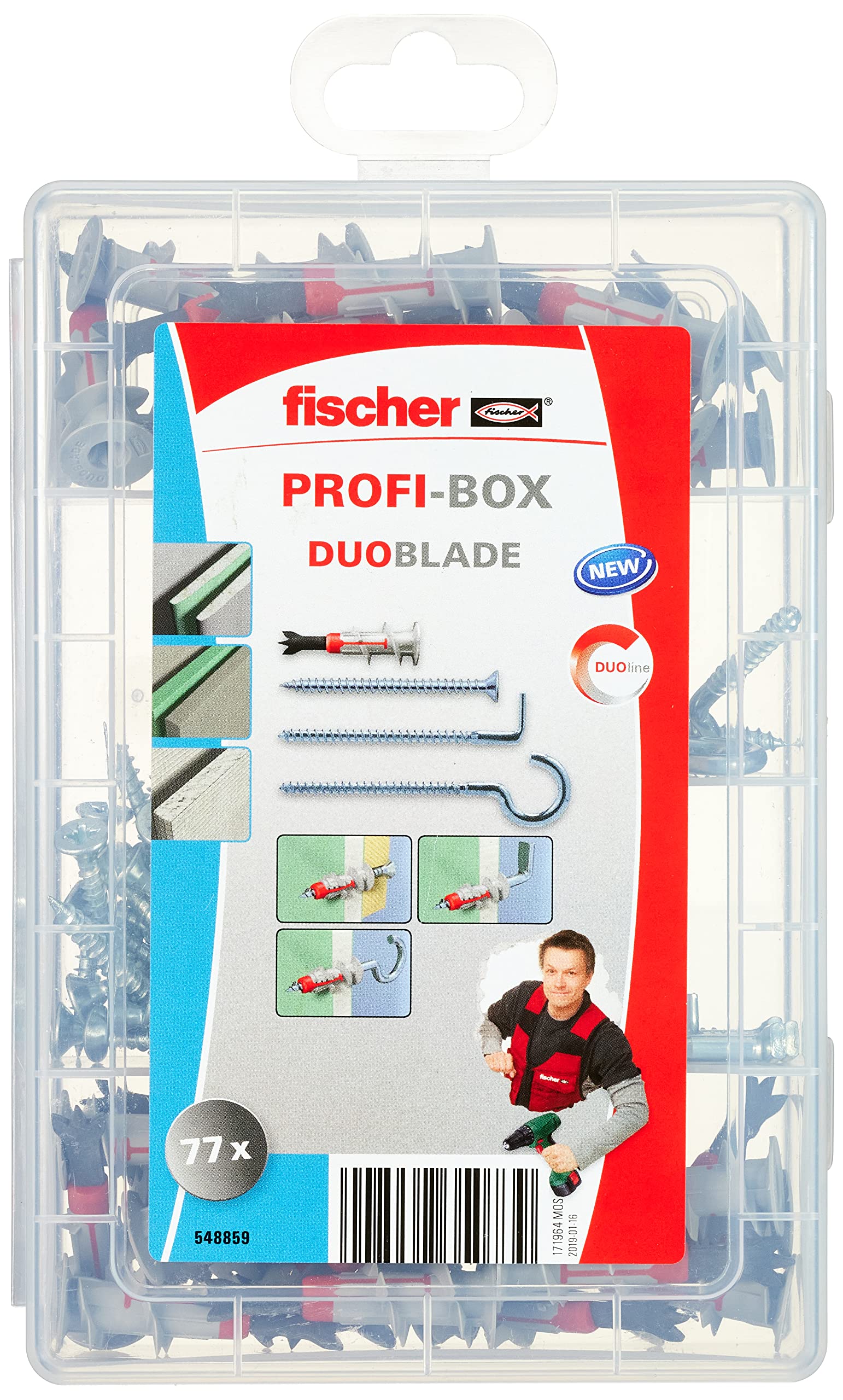 FISCHER PROFIBOX DUOPOWER PIN-SET + SCHRAUBEN + HAKEN