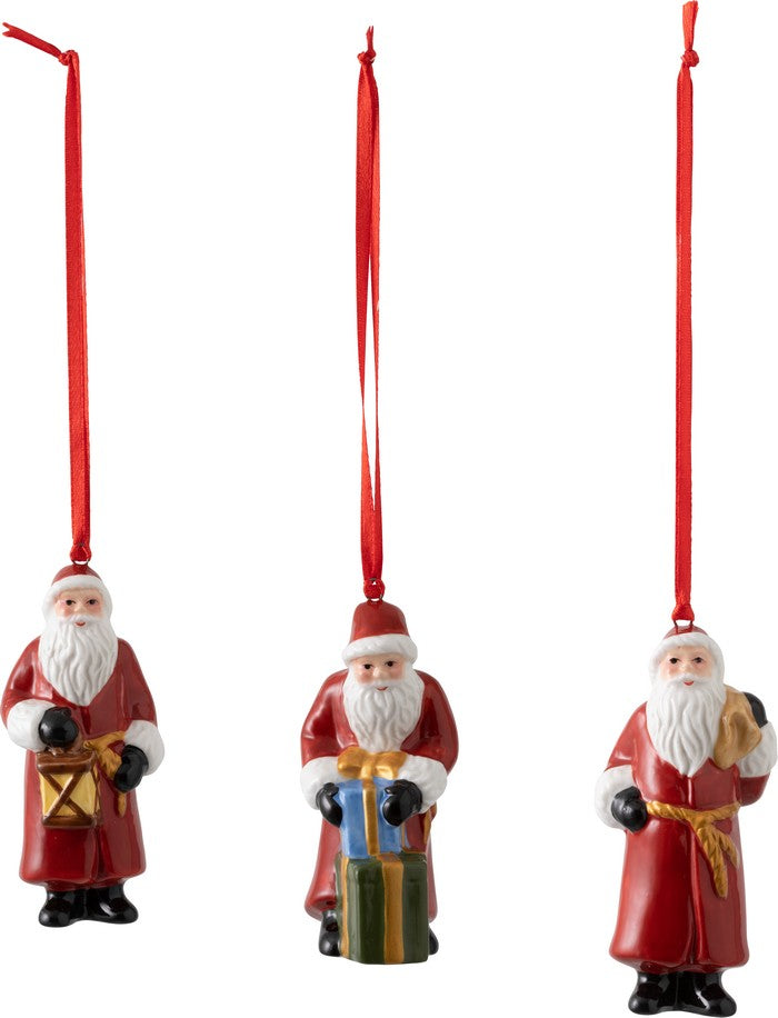 VILLEROY & BOCH Weihnachtsmann Baumschmuck Nostalgic Ornaments 3 Stk.