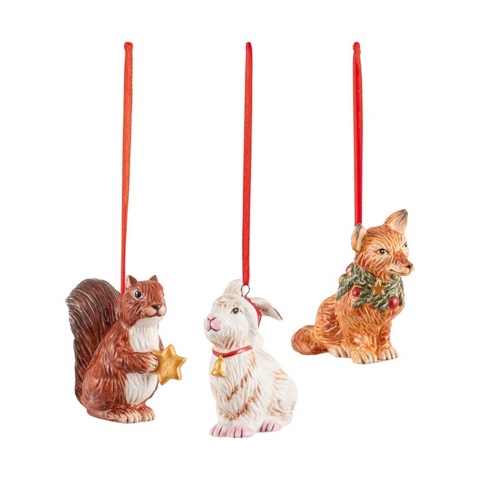 VILLEROY & BOCH Waldtiere Baumschmuck  Nostalgic Ornaments 3 tlg.