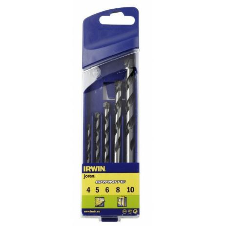 IRWIN Granit-Betonbohrer-Set, 5-teilig, 4, 5, 6, 8, 10 mm