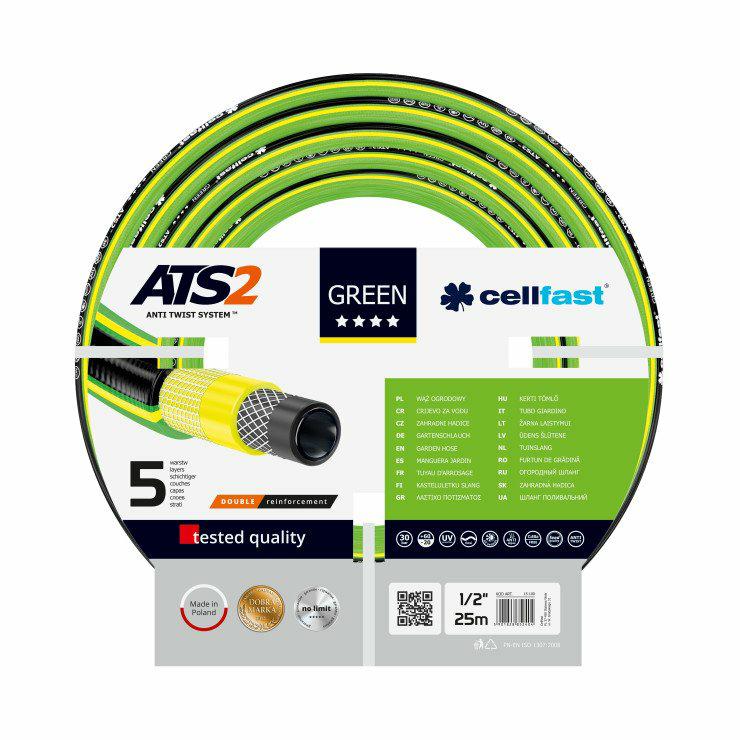 CELLFAST GREEN ATS2 GARTENSCHLAUCHGRÖSSE: 1/2" LÄNGE: 25m