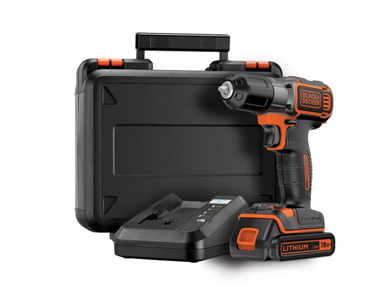 BLACK+DECKER BOHRSCHRAUBER 18V 1 x 1,5AH LI-ION AUTOSENSE + ASD18K-GEHÄUSE