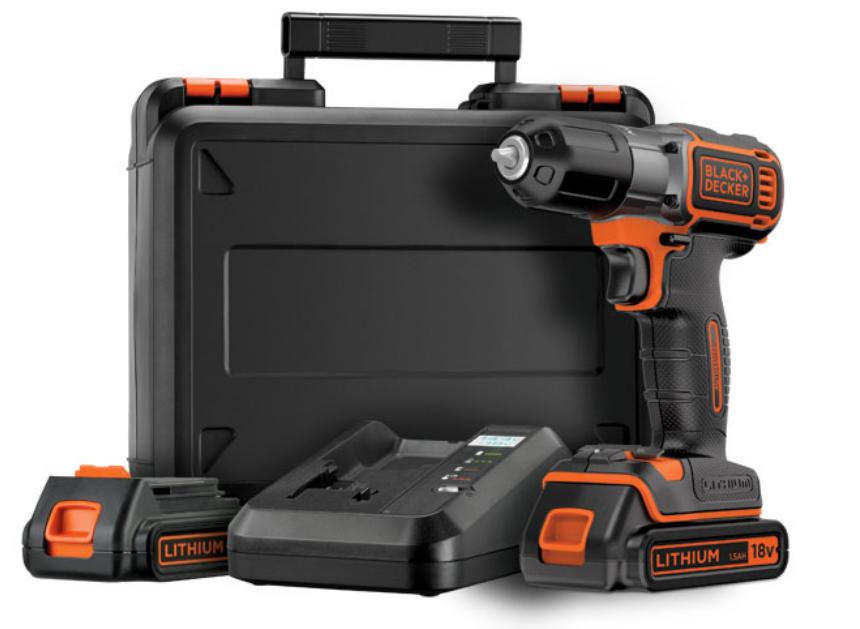 BLACK+DECKER BOHRSCHRAUBER 18V 2 x 1,5AH LI-ION AUTOSENSE + GEHÄUSE ASD18KB