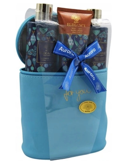 AUREUS - Aurora Geschenkset Jasmine Gel 200 ml + Balsam 200 ml + Handcreme 100 ml + Schwamm