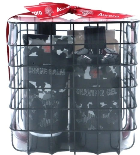 AUREUS - Aurora Geschenkset für Männer Badegel 300 ml + Shampoo 2in1 300 ml + Aftershave-Balsam 100 ml + Seife 110 g