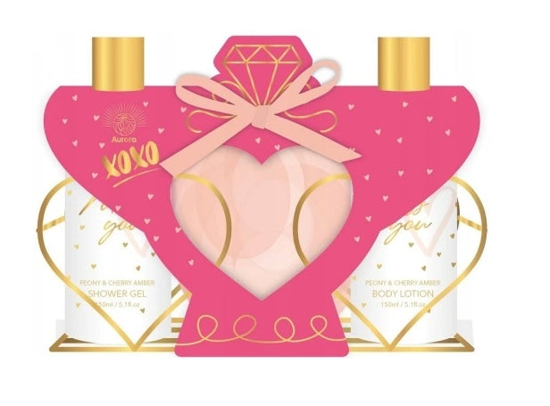 AUREUS - Aurora Geschenkset XOXO White Tea Gel 150 ml + Balsam 150 ml + Wascher