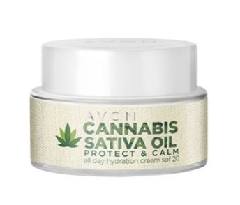 AVON - Avon, Cannabis Sativa Oil, Protect &amp; Calm SPF 20, beruhigende und feuchtigkeitsspendende Tagescreme, 50 ml
