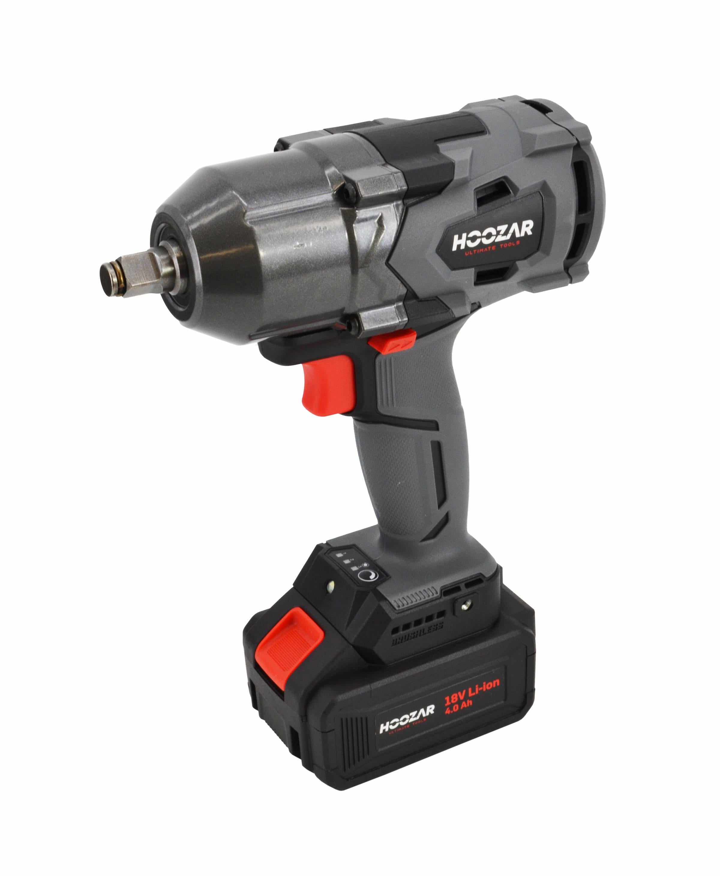 HOOZAR BÜRSTENLOSER SCHLAGSCHLÜSSEL 1/2" 18V 1x4,0Ah 600Nm IW20BL