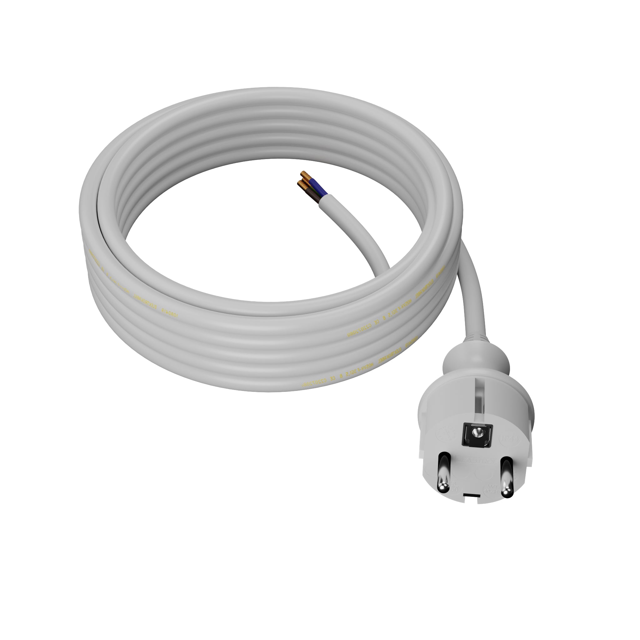 AWTOOLS KABEL MIT STECKER 3m 3x1,5 WEISS H05VV-F