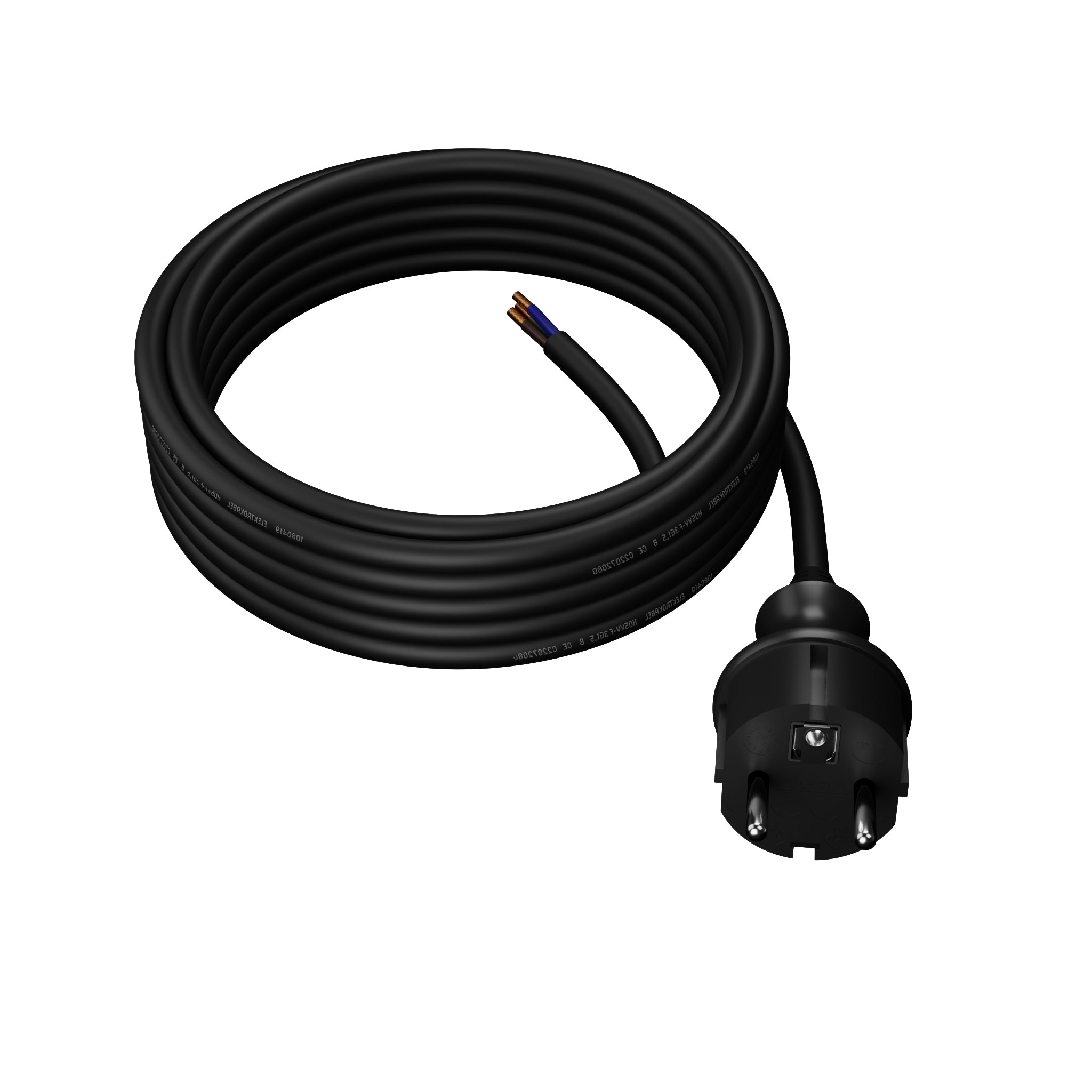 AWTOOLS KABEL MIT STECKER 3m 3x1,5 SCHWARZ H05VV-F