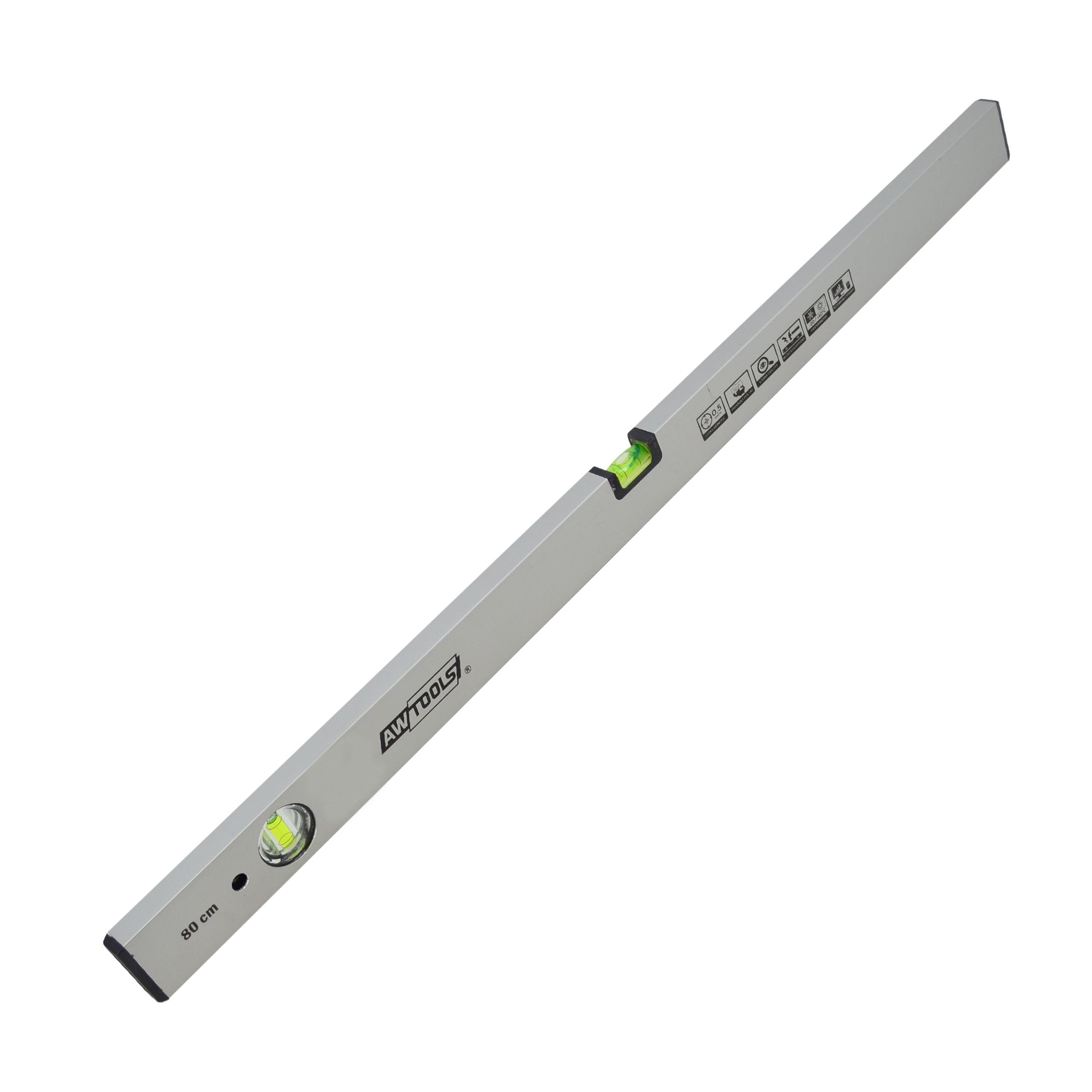AWTOOLS Eloxierte Wasserwaage 40 cm