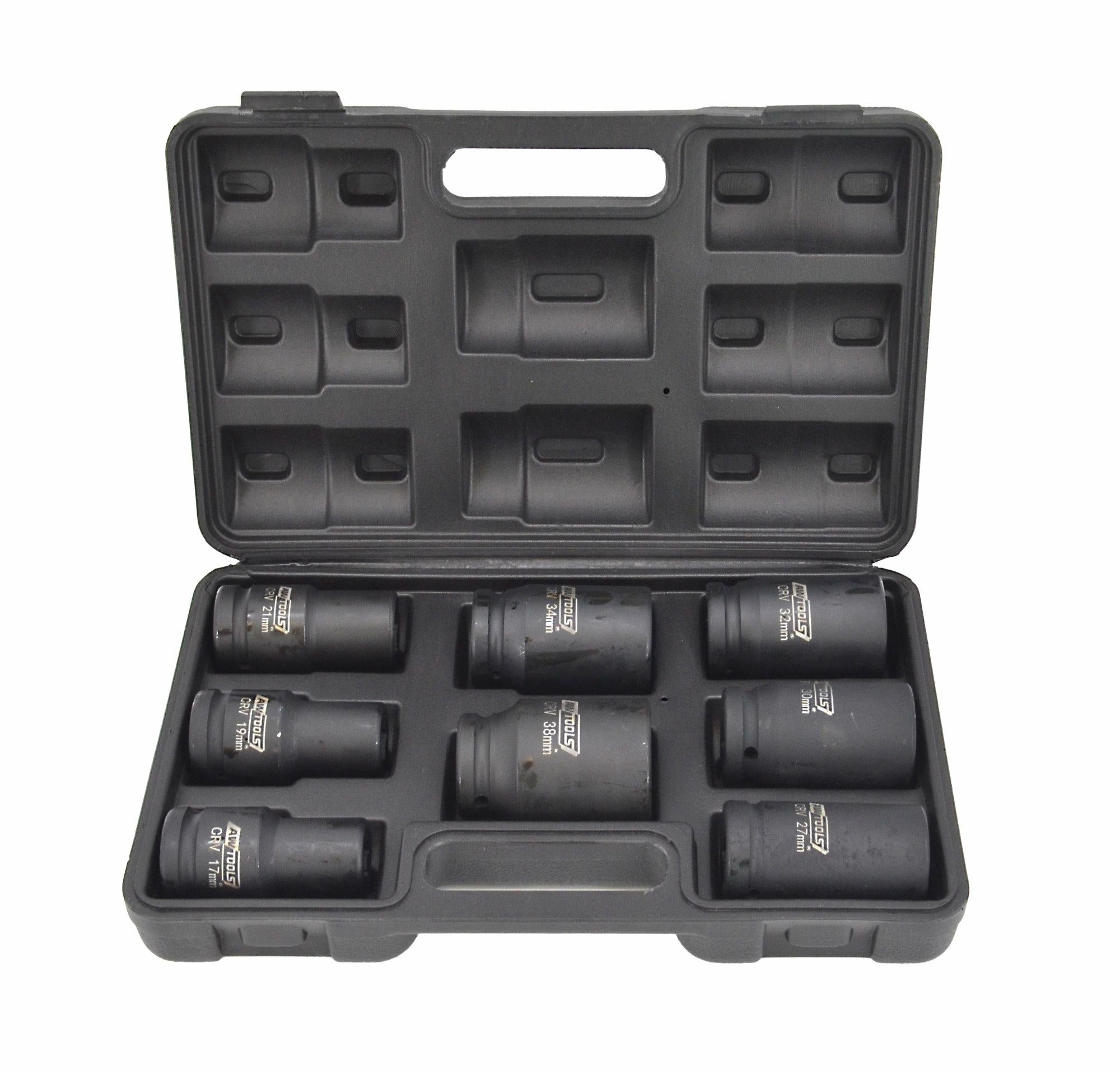 AWTOOLS LANGER SCHLAGSTECKSCHLAUFEN-SATZ 3/4" 8 Stück 17–38 mm