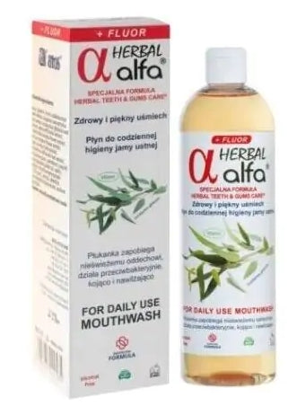 ATOS - Alfa Herbal Fluor+ Mundwasser zur täglichen Anwendung, 500 ml