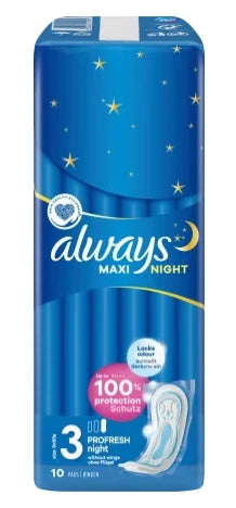 ALWAYS - Always, Maxi night, Damenbinden, 10 Stück