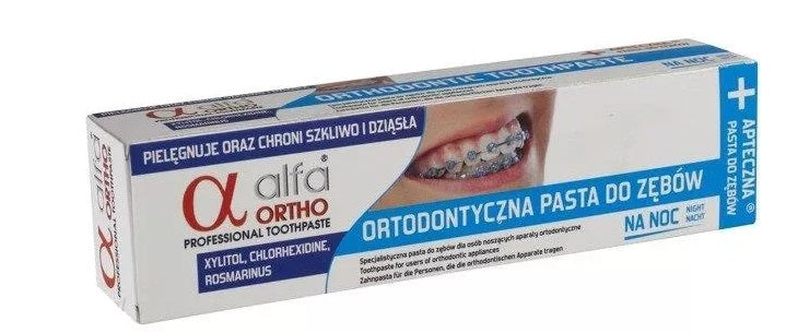 ATOS - Alfa Ortho Kräuter-Nachtzahnpasta für Träger kieferorthopädischer Zahnspangen 75 ml