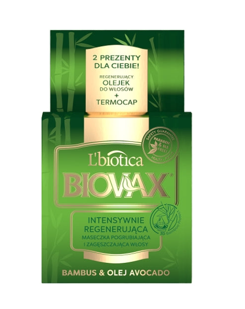 L'BIOTICA - Biovax Intensiv regenerierende Maske für alle Haartypen Bambus-Avocadoöl 250 ml