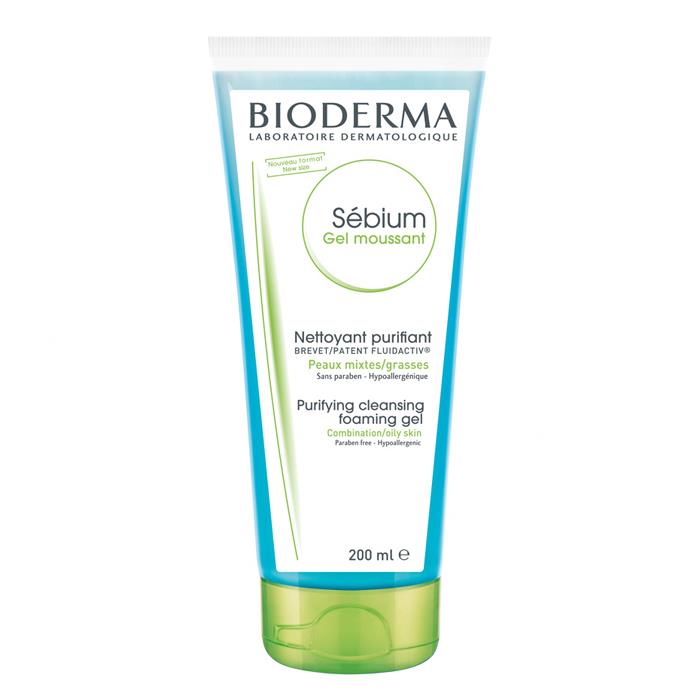 BIODERMA - Bioderma Sebium moussant, antibakterielles Gesichtswaschgel, 200 ml – Ablaufdatum: 30.06.2024