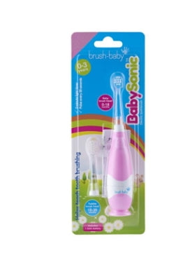 ARS DENTAL - Brush Baby Sonic Zahnbürste für Kinder von 0–3 Jahren, rosa