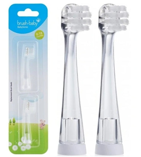 ARS DENTAL - Brush-Baby Baby Schallköpfe für Schallzahnbürsten 0-18 m, 2 Stück
