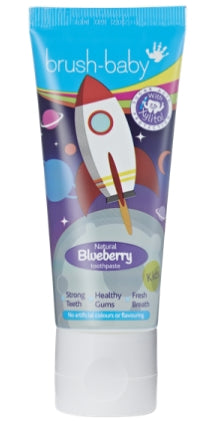 ARS DENTAL - Brush Baby Blueberry Zahnpasta mit Fluorid für Kinder ab 3 Jahren, 50 ml