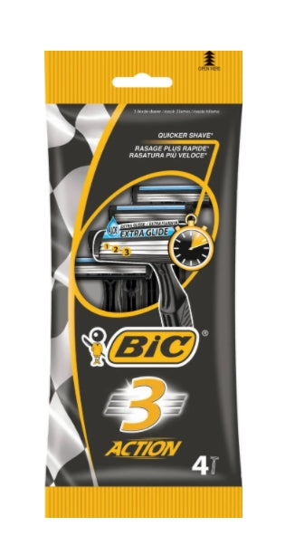 BIC - Bic, Einwegrasierer mit 3 Klingen, 4 Stück