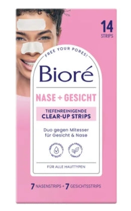 BIORE - Bioré, Tiefenreinigung mit Hamamelis, Gesicht (7 Streifen) und Nase (7 Streifen)