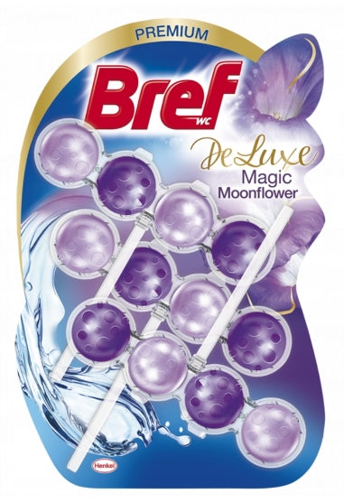 BREF - Bref De Luxe Magic Moonflower Toilettenanhänger, 3 x 50g