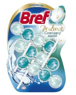 BREF - Bref, Deluxe, Toilettenanhänger, bezaubernder Jasmin, 3x 50g
