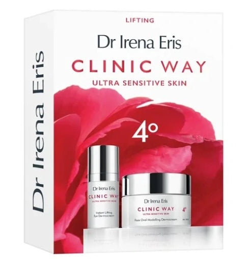 DR IRENA ERIS - Dr Irena Eris Clinic Way 4° Dermocream Modellierende Gesichtsbehandlung Oval 50 ml + Intensiv anhebende Augen-Dermocreme 15 ml