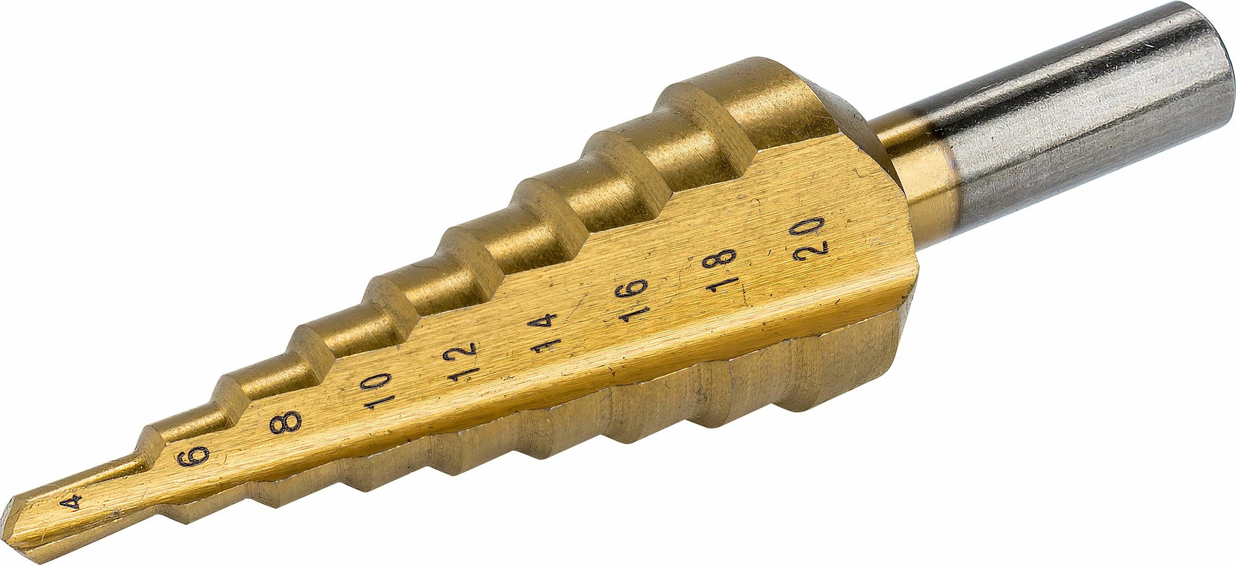 CONDOR STUFENBOHRER 4-20 mm HSS, TITANBESCHICHTUNG