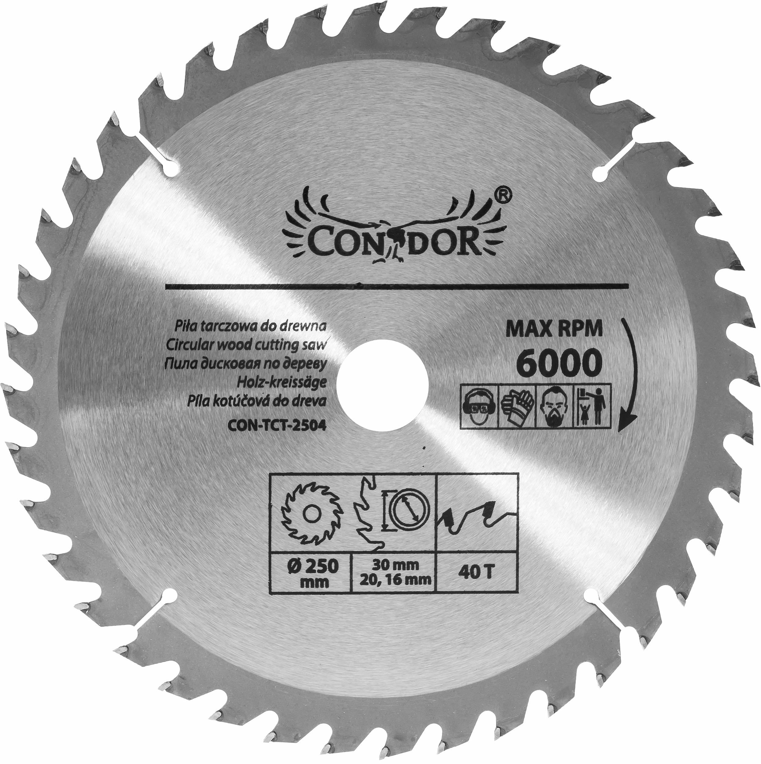 CONDOR WIDI KREISSÄGE 250 x 30 x 40 ZÄHNE