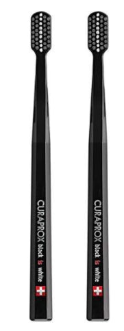 CURADEN - Curaprox, Black is white Schwarze Zahnbürste, 2 Stück