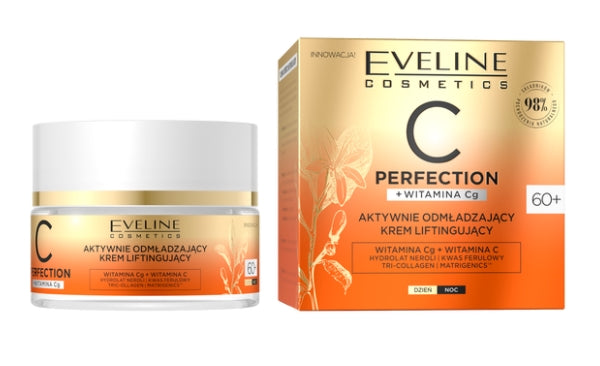 EVELINE COSMETICS - Eveline, C Perfection+ Vitamin Cg Aktiv verjüngende Liftingcreme 60+, 50 ml