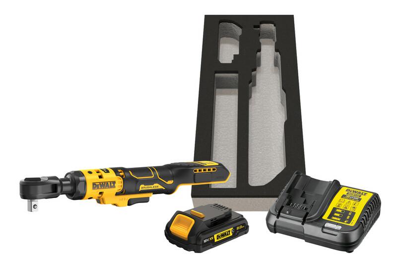 DEWALT RATSCHE 18V 1/2" 95Nm 1x2,0Ah MIT STEMPEL FÜR DCF512D1G TROLLEY