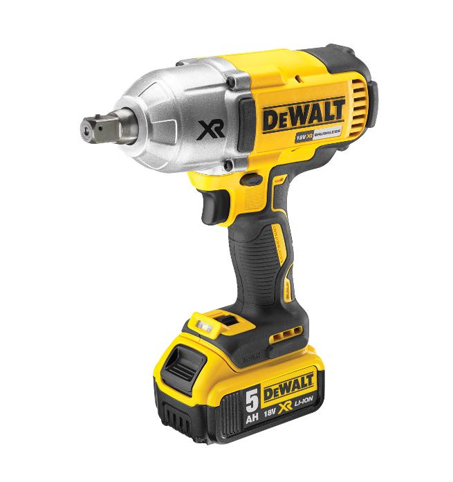 DEWALT SCHLAGSCHLÜSSEL 18V 1/2" 950 Nm 3-GANG 2 x 5,0 Ah LI-ION DCF899P2