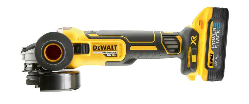 DEWALT WINKELSCHLEIFER 18V 2x5,0Ah POWERSTACK DCG405H2T