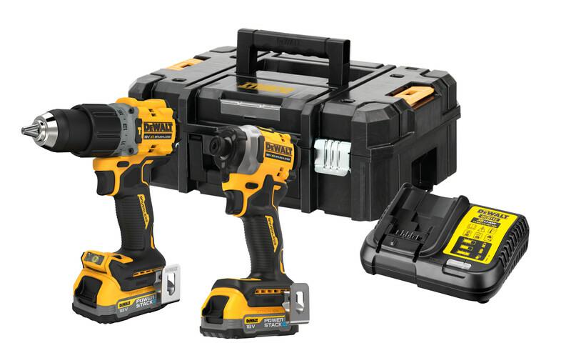DEWALT COMBO SET 18V DCD805 IMPACT DRIVER + DCF850 DRIVER 2x1,7Ah POWERSTACK DCK2050E2T