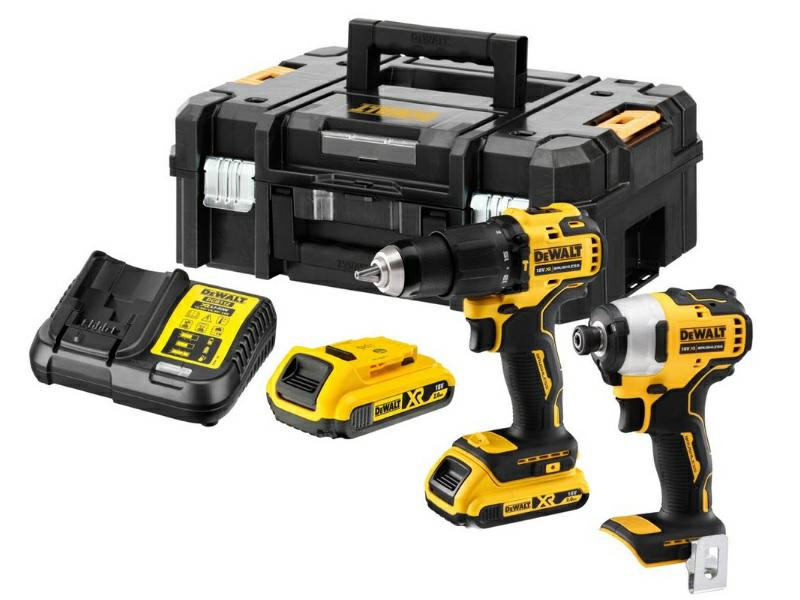 DEWALT COMBO SET 18V 2x2.0Ah DCD709 IMPACT DRIVER + DCF809 DRIVER DCK2062D2T