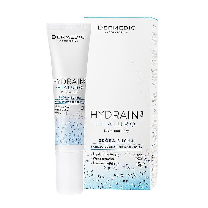 BIOGENED - Dermedic Hydrain 3 Hialuro Augencreme 15 g – Ablaufdatum: 30.06.2024