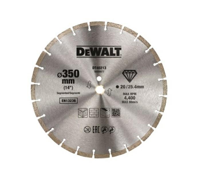 DEWALT DIAMANTSCHEIBE 350 x 25,4 mm SEGMENTIERT