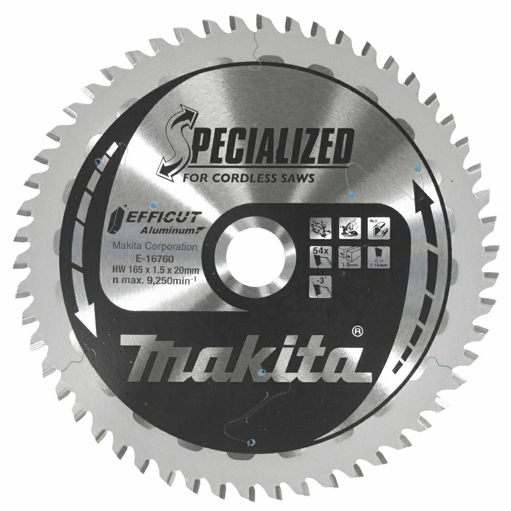MAKITA KREISSÄGE 165x20x54z EFFICUT FÜR ALUMINIUM