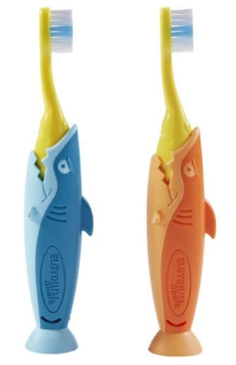 PIERRE FABRE - Elgydium Pocket Kids Shark Zahnbürste für Kinder von 2–6 Jahren