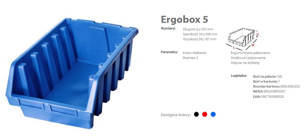 PATROL ERGOBOX 5 BLAU, 330 x 500 x 180 mm