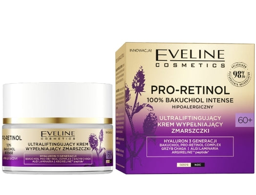 EVELINE COSMETICS - Eveline Pro-Retinol Ultra-Lifting-Faltenauffüllungscreme 60+, 50 ml